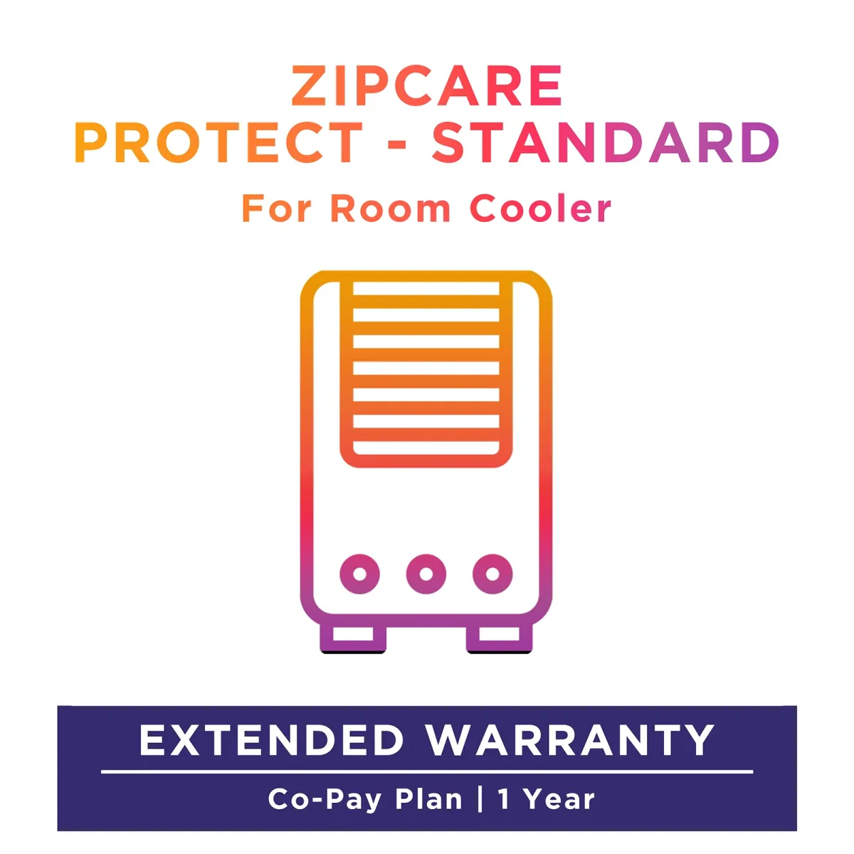 ZipCare Protect Standard 1 Year for Room Cooler (Rs. 10000 - Rs. 15000)