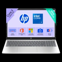 HP 15-fd1299TU Intel Core 3 100U Laptop (8GB, 512GB SSD, Windows 11 Home, 15.6 inch Full HD IPS Display, MS Office 2024, Natural Silver, 1.65 KG)