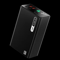 boAt Energyshroom Turbo X 30000 mAh 65W Fast Charging Power Bank (2 Type A, 2 Type C Ports, LED Indicator, Onyx Black)