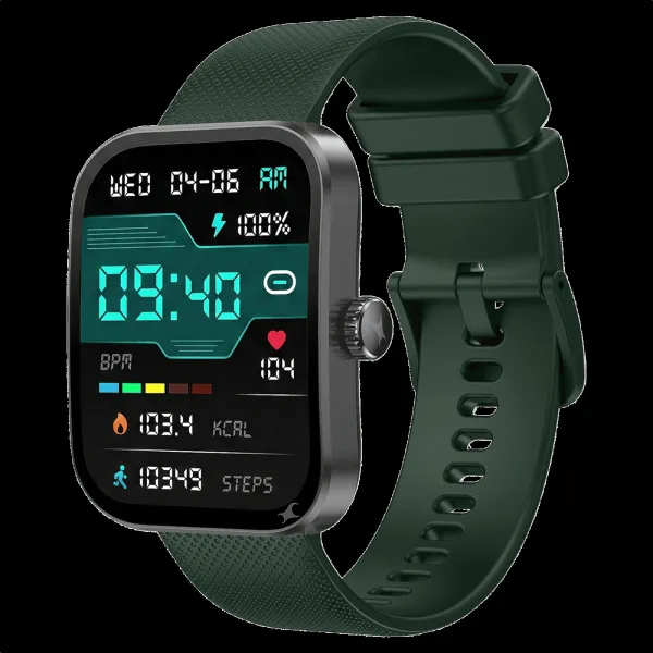 fastrack Revoltt FS3 Smartwatch with Bluetooth Calling (51mm TFT Display, IP68 Water Resistant, Drak Green Strap)